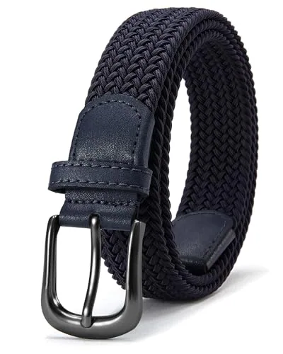Elastic Braided Boys' Belt (Navy)