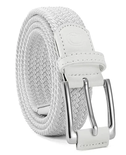 Elastic Stretch Belt (White, 38″ to 42″ waist)