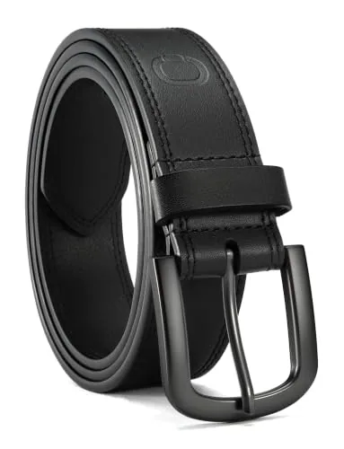 Full-grain Casual Belt (Black / Gun)