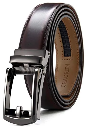 Leather Ratchet Boys' Belt, 32 mm (Burgundy)