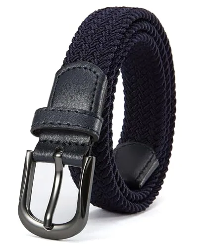 Elastic Braided Boys' Belt (Blue)