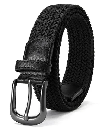 Elastic Braided Boys' Belt (Black)