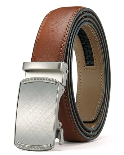 Leather Ratchet Belt (Tan, 42″ to 48″ waist)